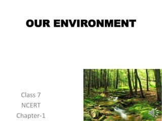 OUR ENVIRONMENT
Class 7
NCERT
Chapter-1
 