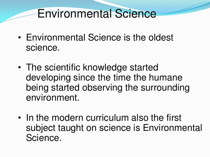 Our environment
