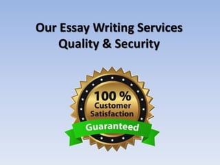 Our Essay Writing Services
Quality & Security
 