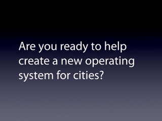 Our Future of Data-Driven, Connected Cities