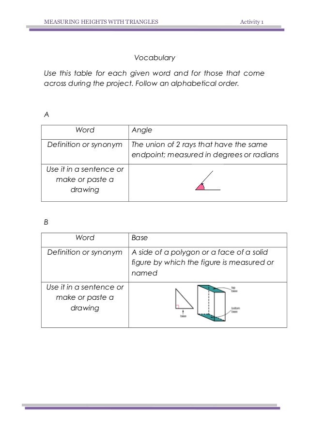 Our geometry dictionary