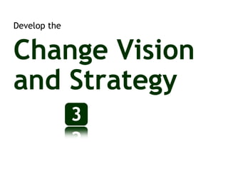 Develop the   Change Vision  and Strategy 3 