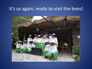 It’s us again, ready to visit the bees!
 