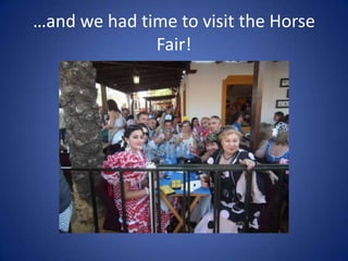 …and we had time to visit the Horse
              Fair!
 