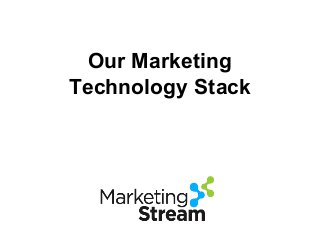 Our Marketing
Technology Stack
 