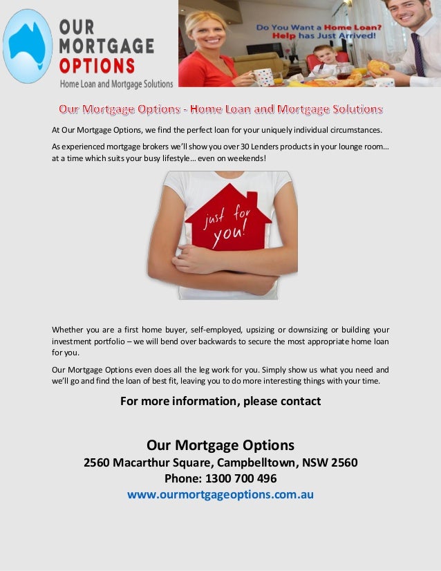 Our Mortgage Options - Home Loan and Mortgage Solutions