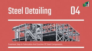 SteelDetailing
Foremost Step In Fabrication And Erection Of Steel Components.
04
 