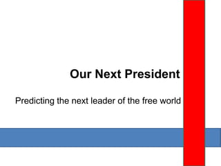 Our Next President

Predicting the next leader of the free world
 