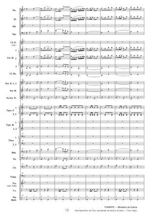 FUNARTE — Ministério da Cultura
13 Série Repertório de Ouro das Bandas de Música do Brasil — Ouro Negro
Pic.
Fl.
Ob.
Fgt.
Cl. E
(req.)
1
2
3
Cl. Bx.
Sxa. E 1, 2
Sxt. B
Sx.bar. E
1
2, 3
1
2, 3
1
2, 3
Bdn.
Tb.
Cb.
Tímp.
Tec.
(xilo, bells)
Cx.
Pts.
Bmb.
Cls. B
Tpas. F
Tpts. B
Tbns.
97
97
97
97
97
97
97
97
97
97
97
97
97
97
97
97
97
97
97
97
97
97
97
97
3
3
3
3
3
3
13
Ouro Negro PARTITURA 7.0:Funarte Hino Nacional 09.05.08 15:42 Page 13
 
