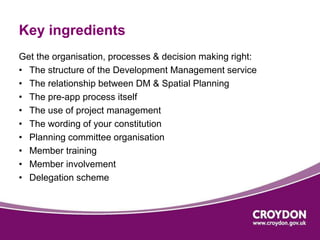Our pre application offer at Croydon Council