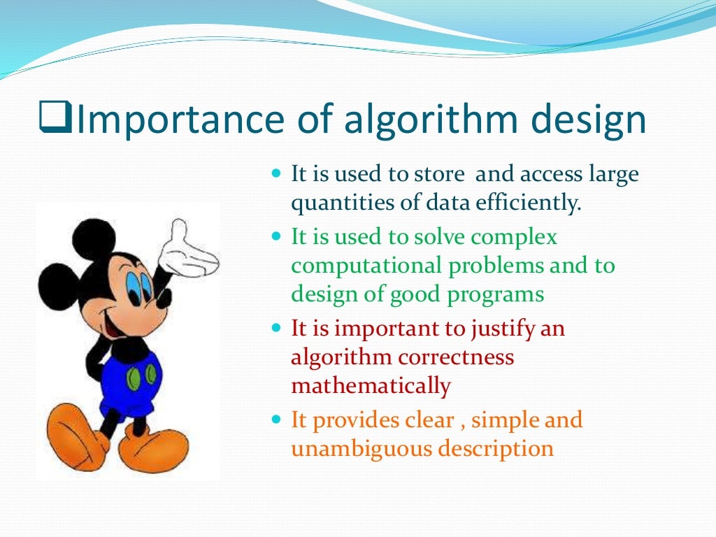 Our presentation on algorithm design