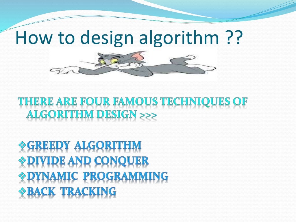 Our presentation on algorithm design image.