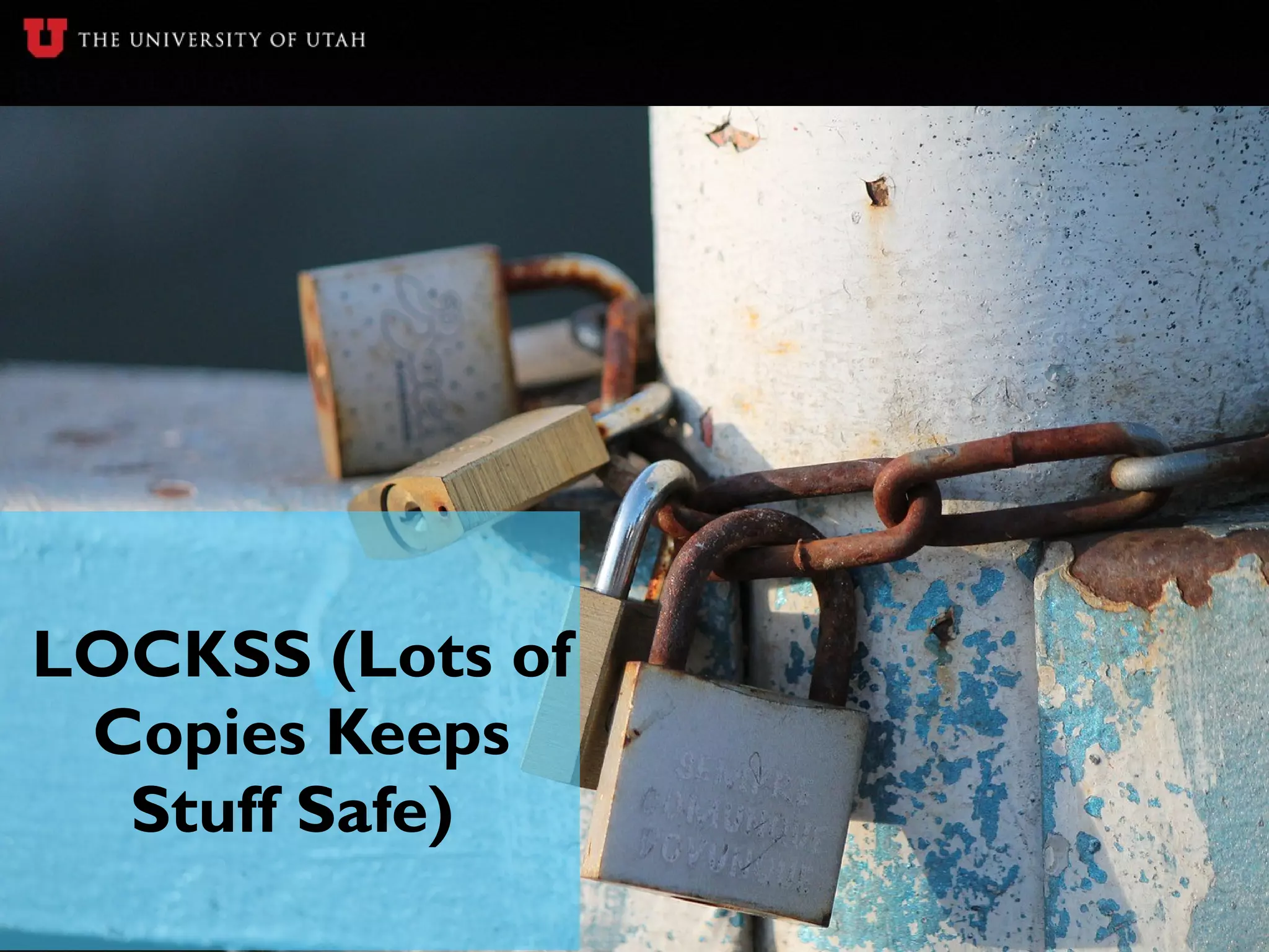 LOCKSS (Lots of
Copies Keeps
Stuff Safe)
 