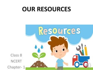 OUR RESOURCES
Class 8
NCERT
Chapter- 1
 