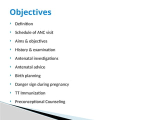 Comprehensive Antenatal Care: Guidelines, Investigations, and Birth ...