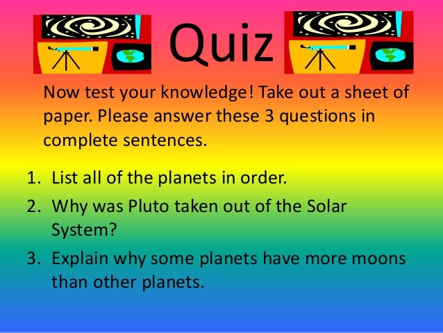 Science Fusion 5th Grade Unit 12 Quizzes The Solar System And The Universe