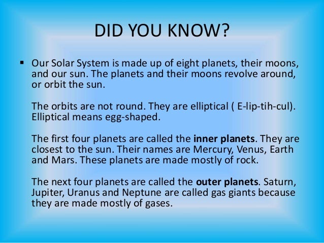 Our Solar System