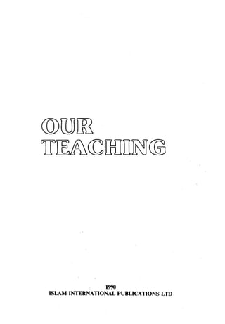 Our teaching