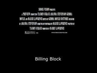 Billing Block 
 