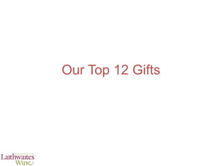 Our Top 12 Gifts
 