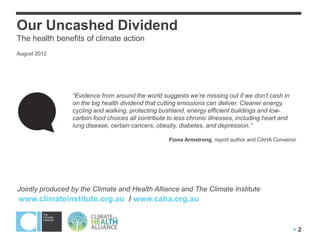 The Health Benefits of Climate Action | PPTX