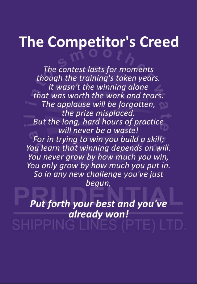 competitors creed