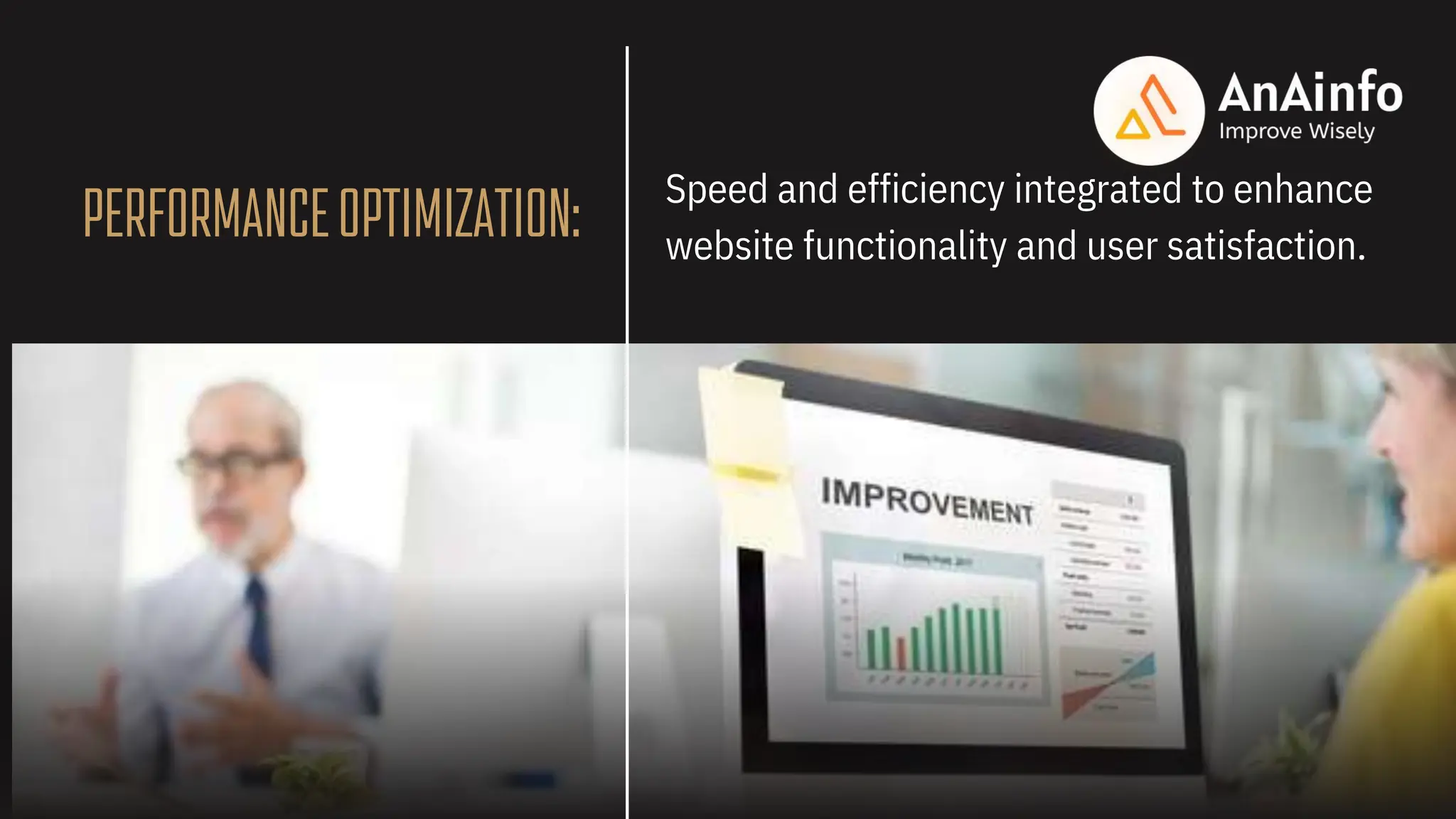 Speed and efficiency integrated to enhance
website functionality and user satisfaction.
PERFORMANCEOPTIMIZATION: