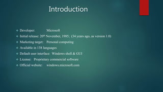 Windows for Everyone(Operating System) | PPTX