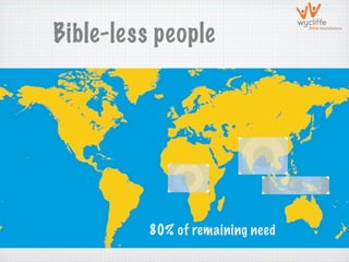 Bible-less people




          80% of remaining need
 