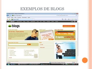EXEMPLOS DE BLOGS 