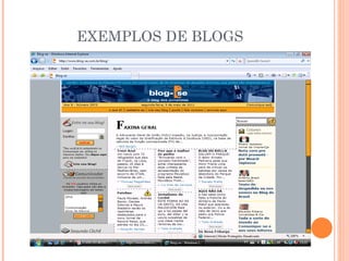 EXEMPLOS DE BLOGS 