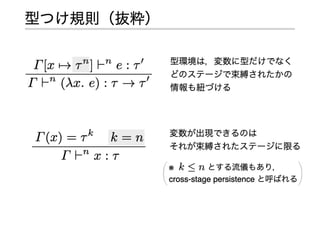 多段階計算の型システムの基礎