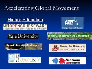 Accelerating   Global Movement Higher   Education 