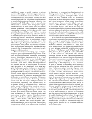 Efficacy of Sensory and Motor Interventions for Children with Autism | PDF