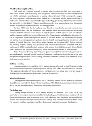 Adult EFL Students' Preferred Learning Styles and Motivation | PDF