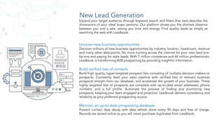 Outbound lead generation pipeline, perfected with Leadbook | PPT