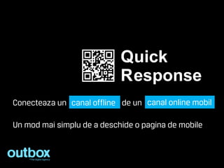 Quick
                            R esponse
Conecteaza un canal offline de un canal online mobil

Un mod mai simplu de a deschide o pagina de mobile
 