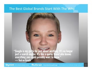 The	
  Best	
  Global	
  Brands	
  Start	
  With	
  The	
  Why	
  

#contentroadmap

©	
  2014	
  Skyword	
  Inc,	
  Conﬁden5al.	
  All	
  rights	
  reserved.	
  

12	
  

 