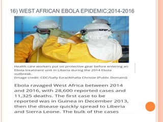 16) WEST AFRICAN EBOLA EPIDEMIC;2014-2016
 