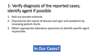 A simulated outbreak – Case Scenarios 