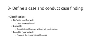 A simulated outbreak – Case Scenarios 