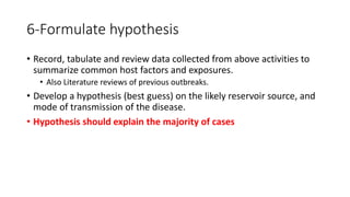 A simulated outbreak – Case Scenarios 