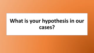 A simulated outbreak – Case Scenarios 