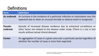 A simulated outbreak – Case Scenarios 