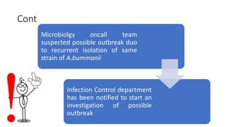 A simulated outbreak – Case Scenarios 