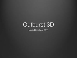 Outburst 3D
 Node Knockout 2011
 