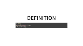 DEFINITION
ffi	=	FFI()
with	open('shaderc.h')	as	f:
				ffi.cdef(f.read())
 