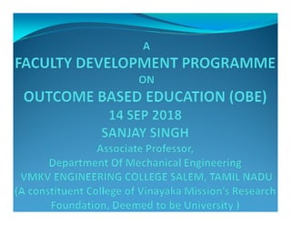 OUTCOME BASED EDUCATION - OBE | PDF
