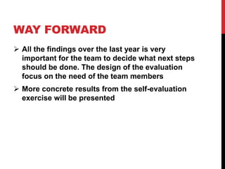 Outcome harvesting as the monitoring and evaluation tool in the Ecohealth Field Building Initiative Leadership Initiative (FBLI)