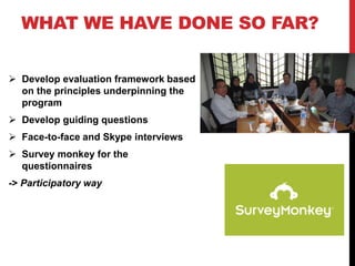 Outcome harvesting as the monitoring and evaluation tool in the Ecohealth Field Building Initiative Leadership Initiative (FBLI)